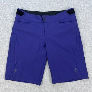 Specialized Andorra Comp Shorts Womens M Purple Unlined Adjustable Waist Cycling